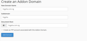 host multiple domains cpanel