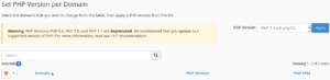How to change PHP Version
