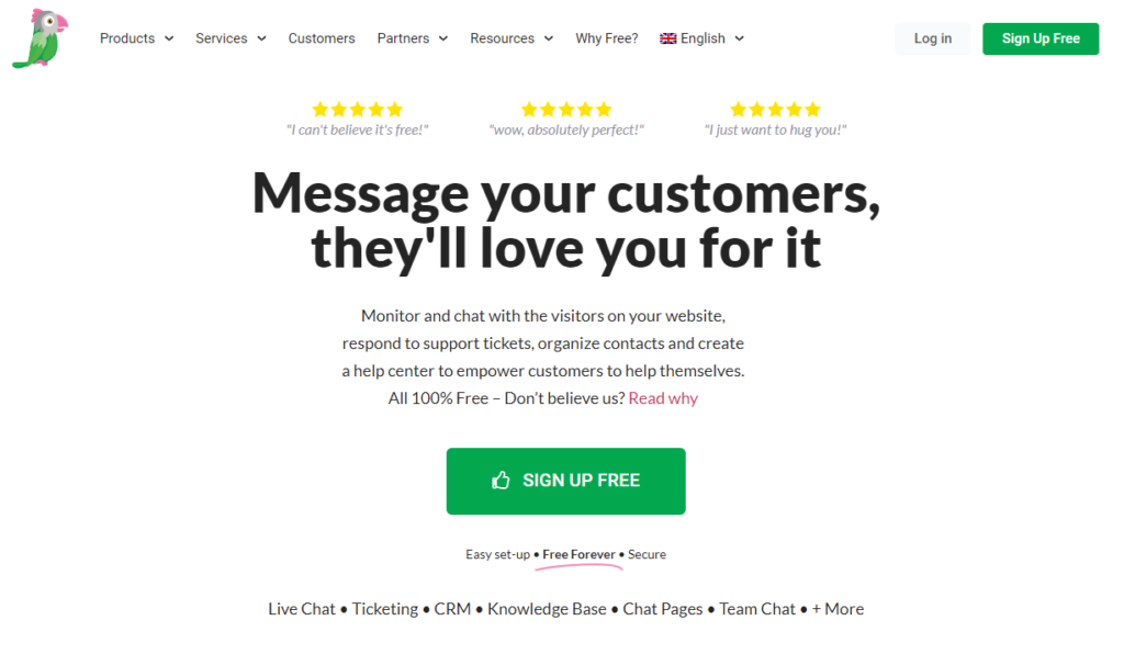 Offer live chat support
